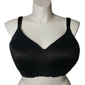 CATHERINES INTIMATES Black Wireless Back Smoothing Bra Womens Plus Size 50C